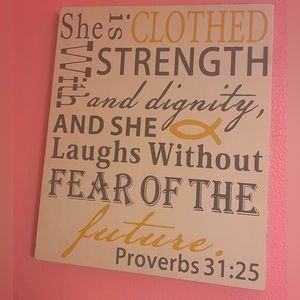 Proverbs 31:25 Sign